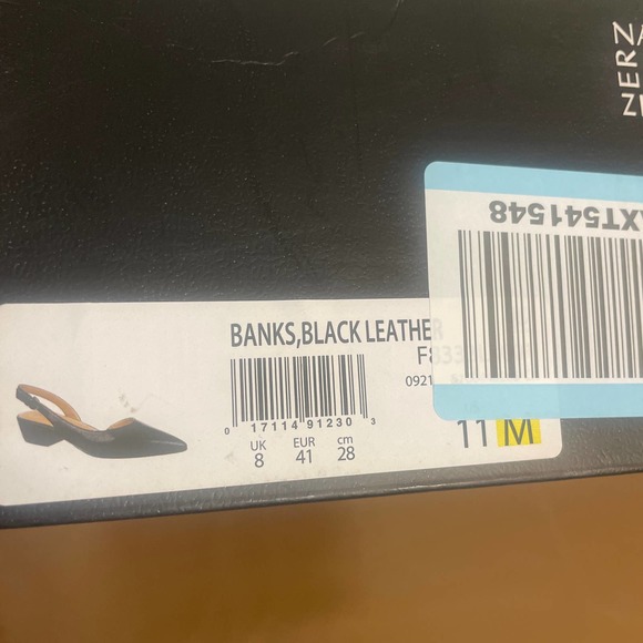 Naturalizer banks, black leather, flat size 11M - Picture 3 of 10